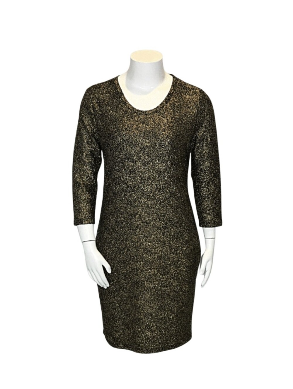 Forever 21 Plus Size Metallic Gold  Dress